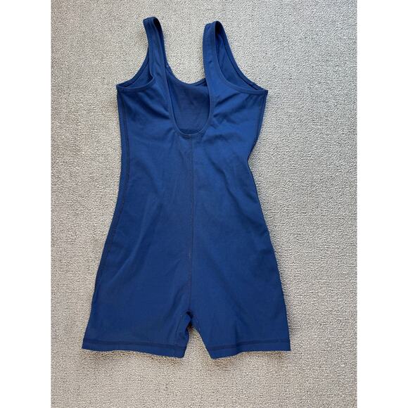 Speedo One Piece Swimsuit Shorts Performance Navy Size 38 P - Picture 2 of 8